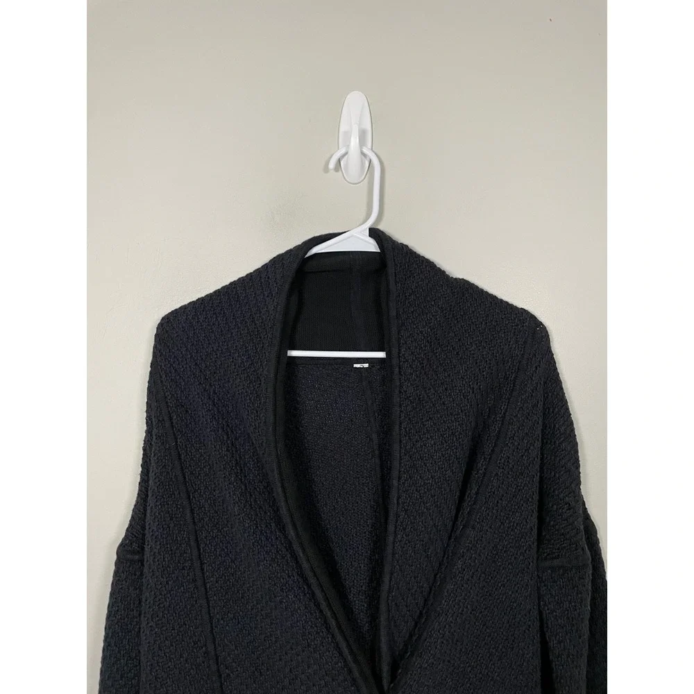 Lululemon Post Practice Cardigan in Black Athleisure Fall Cozy Relaxed Layering